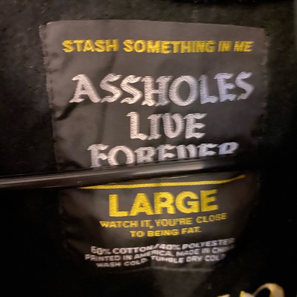 Assholes Live Forever Large Sweatshirt - Picture 2 of 3